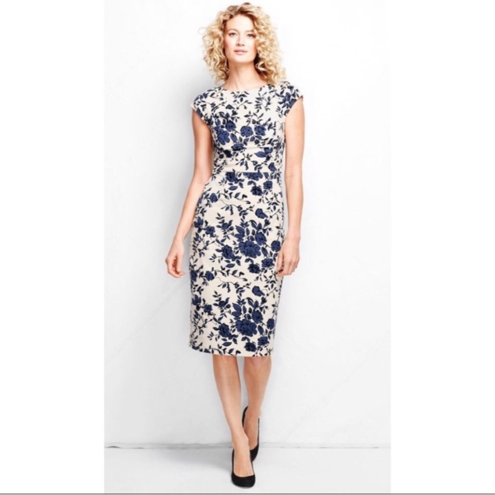 Lands End Velvet Sheath Dress